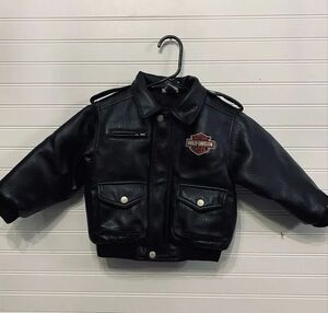 Vintage Style Kids Boys or Girls Harley Davidson Biker Jacket Sz 4T